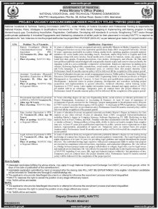 The National Vocational & Technical Training Commission (NAVTTC) in Islamabad, Pakistan has posted job openings for deputy commissioner