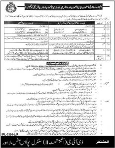 According to a 7 May 2024 advertisement in the daily Nation Newspaper, Punjab Police Lahore, Lahore, Punjab, Pakistan,